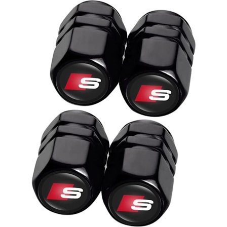 Audi S Line Ventilhætter, Metal Bil Dæk Tilbehør Kompatibelt med S1-S8, SQ2-SQ8 Modeller