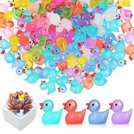 150 st Little Ducks Glow In The Dark Ducks Resin Ducks Mini Ducks Small Ducks Tiny Ducks Skrivbordsdekorationer