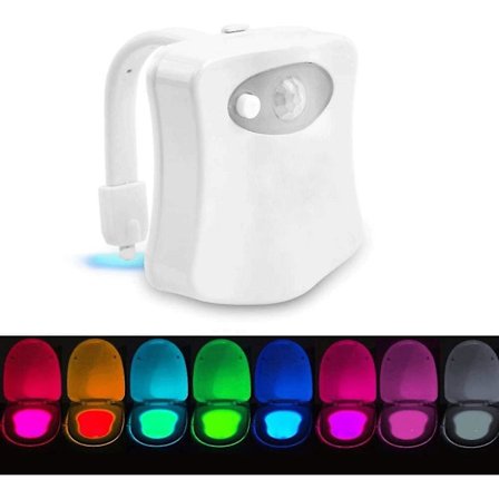 8 färger som ändrar kroppsrörelsesensor toalettstolssitslampa