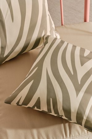 Jotex - Pute 2-pakk Khaki zebra - MENTON - Kjøp Tekstiler hos Jotex