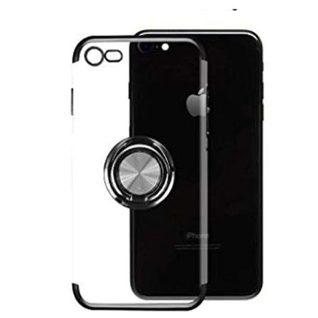 Iskuja vaimentava silikonikuori rengaspidikkeellä - iPhone SE 2020 Svart