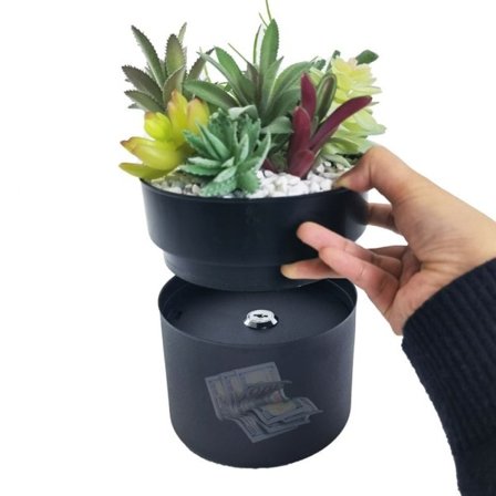 Blomst krukke Skjult Safe Lås Kasse Overraskelse Hemmelighed Hideaway Plante Stash Skjul Penge, Nøgler, Smykke Arrangør