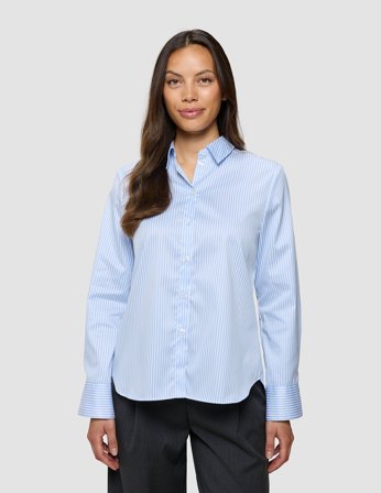 Shaping New Tomorrow - Damen - Brooklyn Shirt - Sky Stripes - Größe L