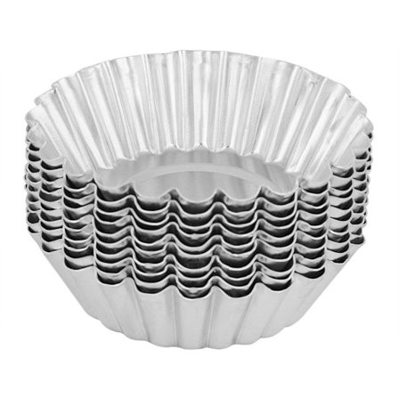 10 kpl Alumiiniseos Munatorttumuotti Leivontatyökalut 70mm Leivontavuoat Keittiö Leivonnaistyökalut