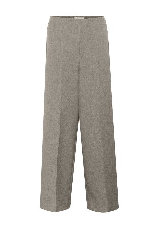 Soaked In Luxury SLLilu Corinne Wide Long Trousers Byxor Dam Grå S