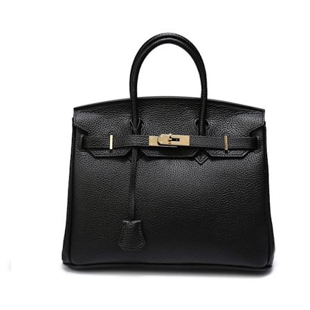 Stilren svart toteväska i kohud, kompatibel med kvinnor, perfekt för vardagsbruk, svart-X42-svart, svart