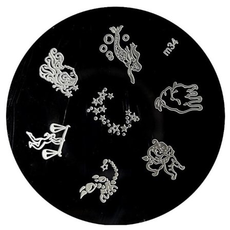 Leimalevy - Kynsikoristeet - M34- Pyöreä