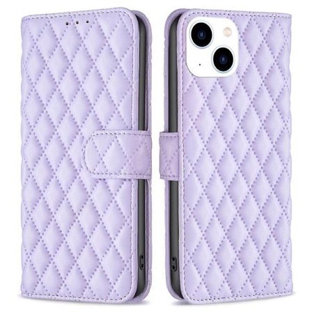 BINFEN iPhone 14 Plus Plånboksfodral Rhombus - Lila