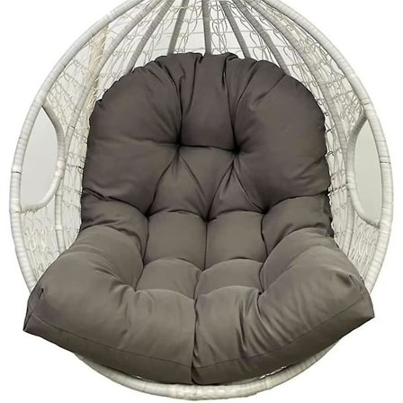 Vihreä riipputuolin korvaava tyyny, irrotettava riipputuolin tyyny, pestävä, paksu, vedenpitävä roikkuva korityyny, tummanharmaa