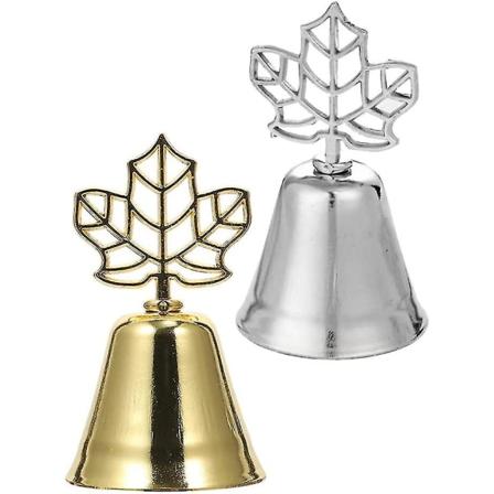 Bryllupsklokke Plasskort Holdere Metallklokker Notat Holdere Bilde Kort Klipp Memo Notat Foto Stativ Holdere (Gull + Sølv) (2 stk)