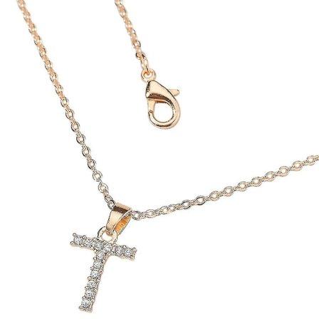 26 bokstäver halsband guld halsband kvinna Diy hänge med diamant nyckelben kedja