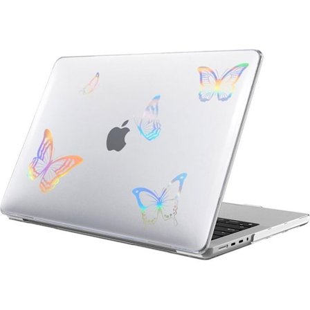 Skyddsfodral för MacBook Air - MÄRKE - M4 M3 M2 - Transparent - Antislip - Fjärilsmönster
