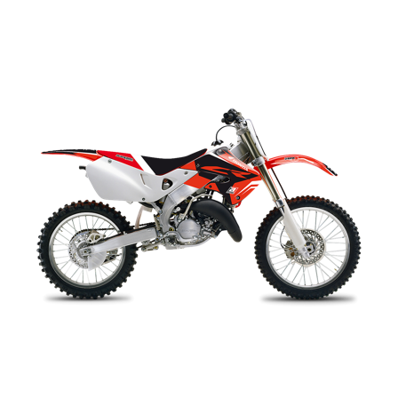 Kit Adesivi Completo Blackbird Dream 4 con Coprisella Rosso-Bianco-Nero - Honda CR 250R 1997-1999