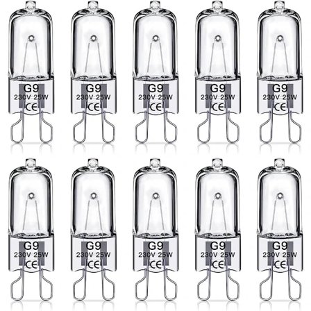 【PP】G9 Halogenlampor 25W, 230V, 10-pack 25W