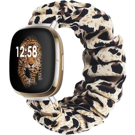 Armband kompatibelt med Fitbit Sense / Versa 3, armband för kvinnor Leopard