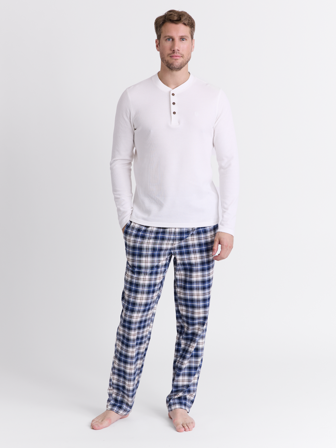 MATCH - Aspen pysjbukse - Redford - Str. S - Herre - Pysjamas & Undertøy - Blå - 100% bomull