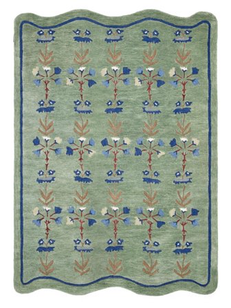 Wol Vloerkleed Rosalina Mintgroen/Blauw Oeko-Tex