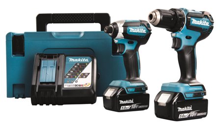 Makita DLX2289TJ Verktøysett med batteri og lader, Maskiner