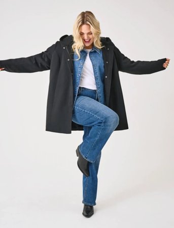 ONLY Carmakoma Carsedona Light Coat Otw Noos - Black - 50-52