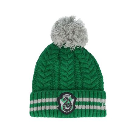 New Era - Grön pom Beanie - Kids Harry Potter Slytherin Beanie Green/Grey Pom @ Hatstore