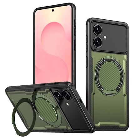 Mobilskal till Samsung Galaxy S26 Edge Magnetiskt TPU + PC - Grön