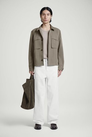 COS Utility Cotton-Twill Overshirt in Beige - Men
