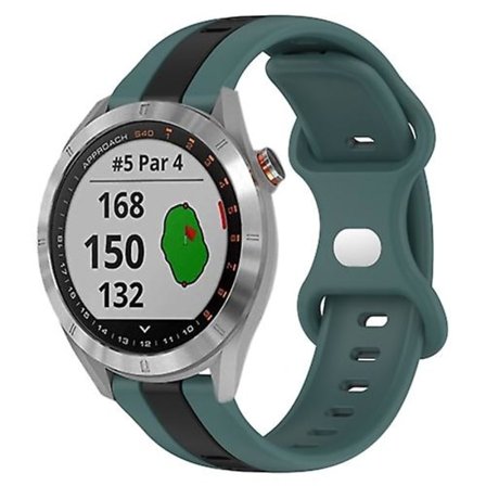 Til Garmin Approach S40 20 mm sommerfuglespænde Tofarvet silikoneurrem
