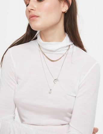 Denim Hunter 01 The Rollneck - White - XL