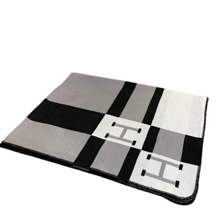 H-bogstav farveblok ternet blandet tæppe aircondition sjal varmt og fortykket