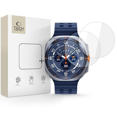 Tech-Protect Glass Fit+ 2-pack karkaistua lasia Samsung Galaxy Watch Ultra 47 mm - läpinäkyvää