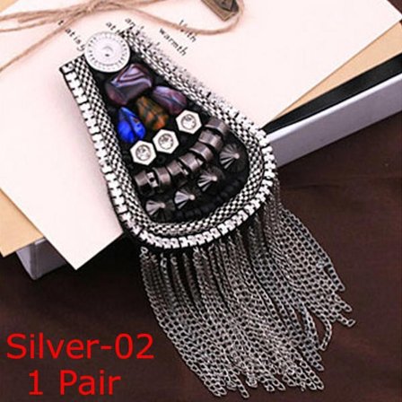 1 par brosch axel tofs Epaulett SILVER 02 02