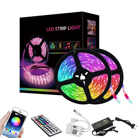 Flexibel 10m RGB LED-list / Ljusslinga / LED-Strip Bluetooth APP_tfrf