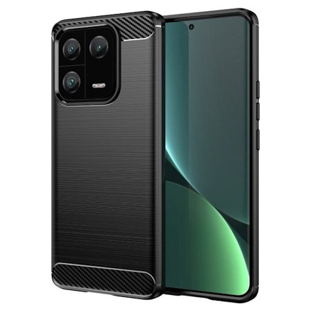 For Xiaomi 13 Pro 5G Karbonfiber TPU Telefondeksel - Svart