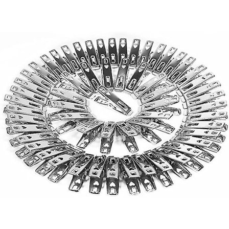 60 Stykker Rustfrit Stål Tøj Klemmer Rustfrit Stål Klud