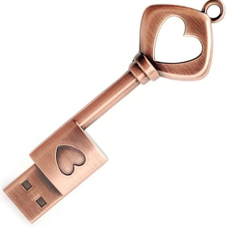 b Flash Drive, Retro Metal Key Shape Usb Flash Drive Memory Stick Usb 2.0 Pen Drive(Style 1)