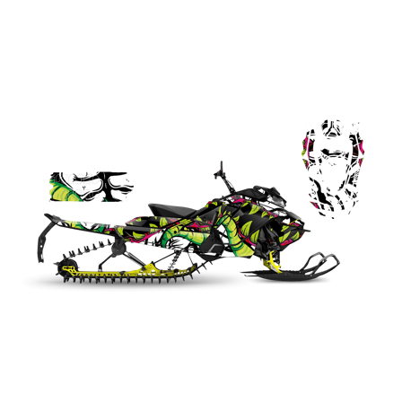 Dekalkit SweTown Keep Calm Vit - Ski-Doo MXZ X-RS 850 E-Tec 2018-2020