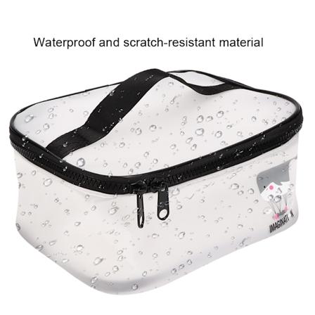 Sminkepung 23 x 17 x 11 cm, Halvtransparent, Stor Kapasitet, Vanntett, Reisekosmetikk-Organiserer