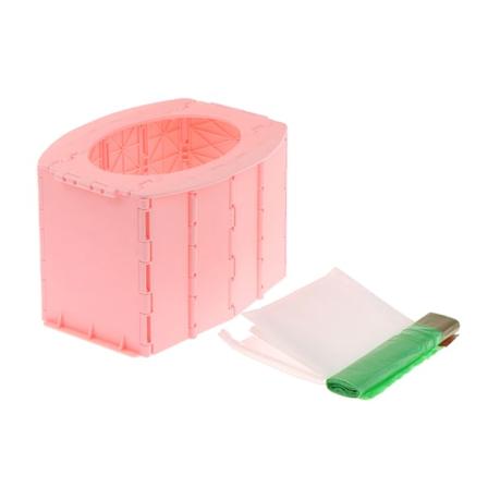 IC 1 ST Hård ABS Barn Resetoalett Vikbar nödpottor Infa Pink
