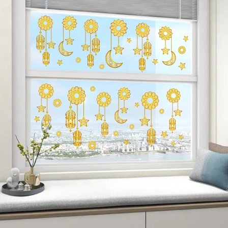 Vindueklistermærker - 2 fantastiske dekorative elektrostatiske klistermærker med