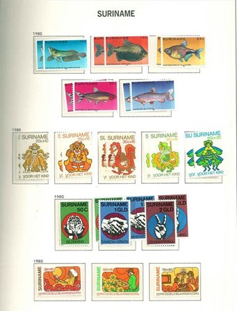 Suriname 1975-99. Samling.