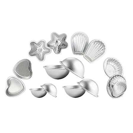 Badbombsformar Set om 16 Diy Fizzies/Badbombsform Badbombsform i rostfritt stål