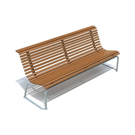 Parksoffa, 2100x800, brun/galv