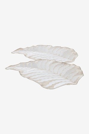 Jotex - Tischset Im 2er-pack Beige/naturweiß - FERN - Kaufe Tischsets bei Jotex