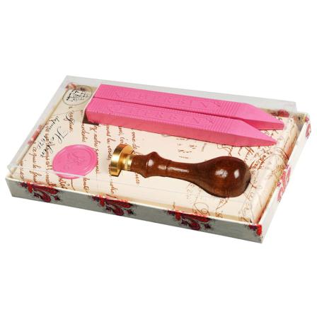 Sigillset J.herbin Marie-anto. Sigillstämpel+2st Sigillack, Rosa Rosa