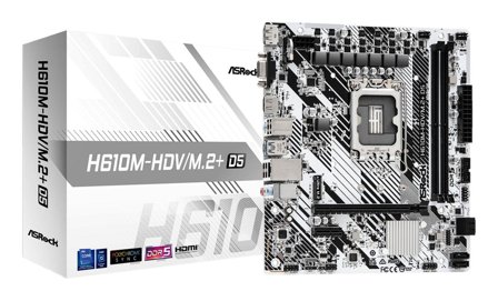 ASRock H610M-HDV/M.2+ D5 - hovedkort - mikro ATX - LGA1700-sokkel - H610