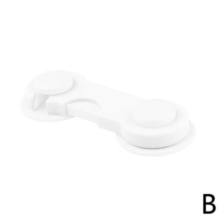 Antikläm Handskåpsdörrlås Säkerhetslås för skåpdörrar white 1pcs
