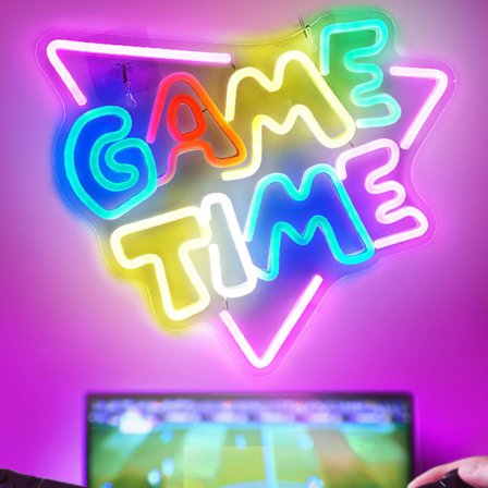 LED Neon Skylt Lampa för Spelrum Väggdekor - Akryl Speltid Neon Skylt - Speltillbehör för TV-spelsrum Tonårs Sovrum Gåvor