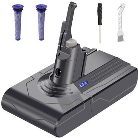 SWAREY-batteri til Dyson V8-serien 4800mAh 21,6V Li-ion med 2 filtre og 1 børste og skruetrækker