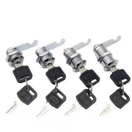 10 stk. Kamlås 16 mm Låser med samme nøkkel Skaplås Skuffelås med nøkler Sikkerhetskamlås