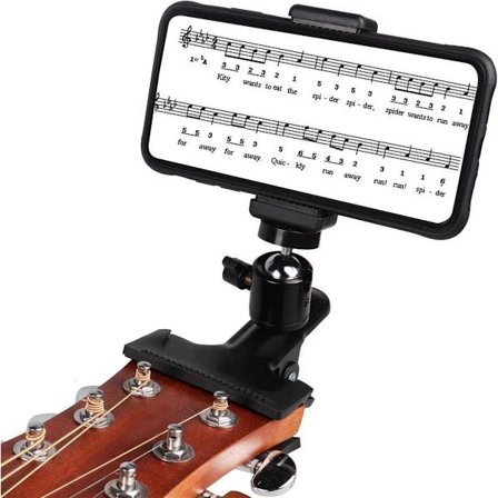 ING Guitar Stand - Guitar Tilbehør - Live Streaming Stand Clip - Kompatibel med iPhone og Samsung